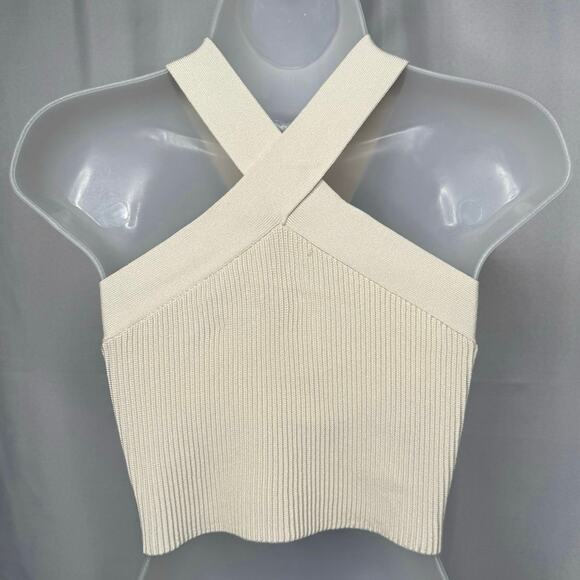 Aritzia Babaton Sculpt Knit Criss Cross Cropped Tank - Picture 3 of 6